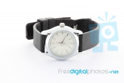 Wrist Watch Loop For Woman On White Background Stock Photo