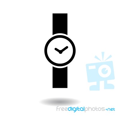 Wristwatch Icon  Illustration Eps10 On White Background Stock Image