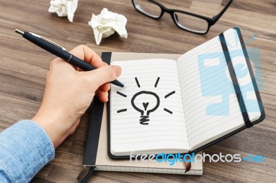 Writing Idea Concept Stock Photo