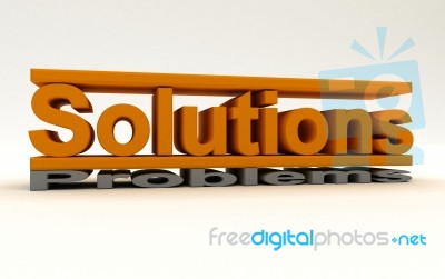 Written Solutions Vs. Problems Stock Image