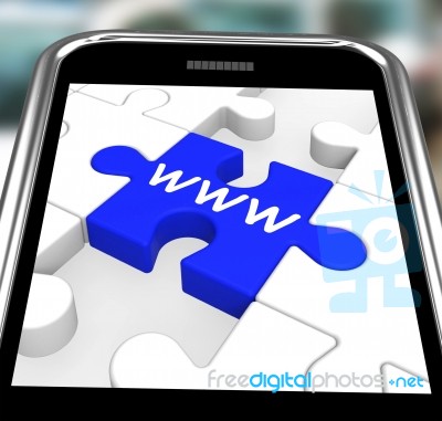 Www On Smartphone Showing Internet Browsing Stock Image