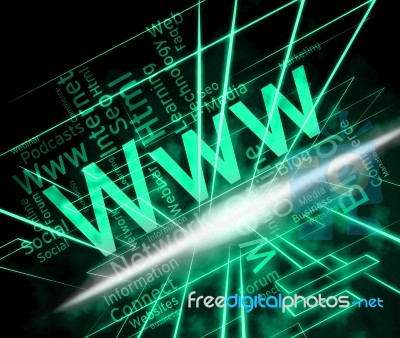 Www Word Meaning World Wide Web And Websites Stock Image