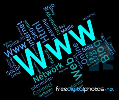 Www Word Means World Wide Web And Internet Stock Image