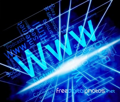 Www Word Means World Wide Web And Internet Stock Image