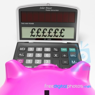 �alculator Shows Uk Interest On Finance Stock Image