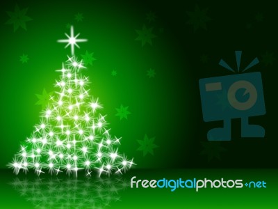 Xmas Tree Indicates New Year And Celebration Stock Image