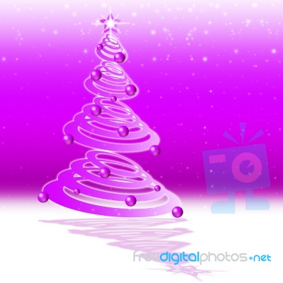 Xmas Tree Indicates New Year And Christmas Stock Image