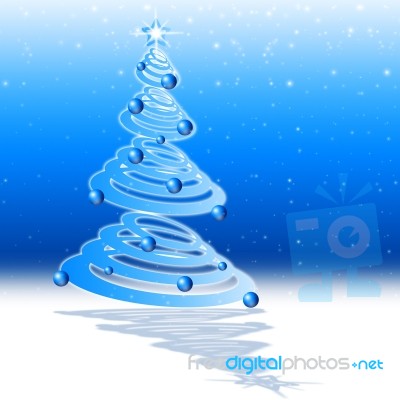 Xmas Tree Means Empty Space And Backdrop Stock Image