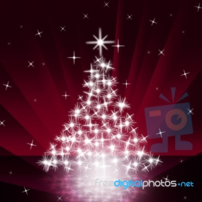 Xmas Tree Means New Year And Christmas Stock Image