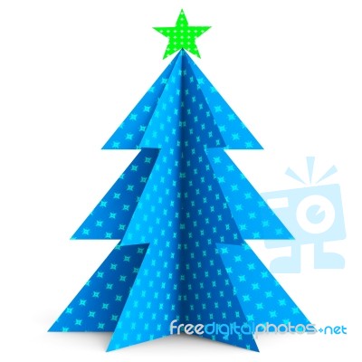 Xmas Tree Shows Merry Christmas And Celebrate Stock Image