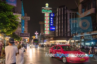 Yaowarat Road, Chinatown Stock Photo