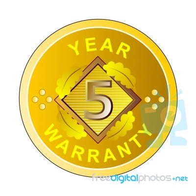 Year 5 Warranty Stock Image