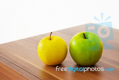 Yellow And Green Apples Stock Photo