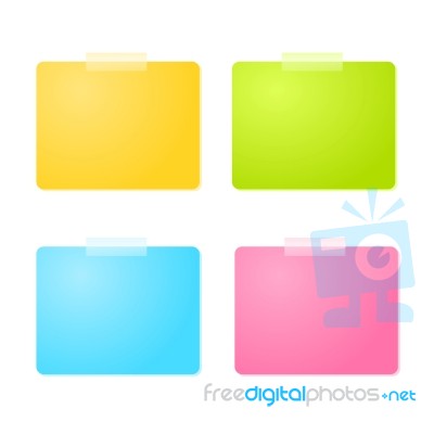 Yellow And Green Paper Notes Stock Image