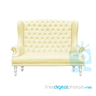 Yellow Armchair Stock Photo