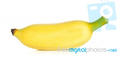 Yellow Banana Isolated On The White Background Stock Photo