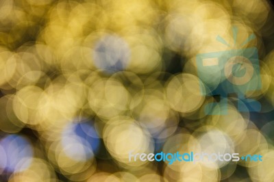 Yellow Bokeh Background Stock Photo