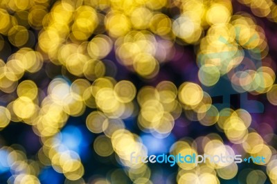 Yellow Bokeh Background Stock Photo