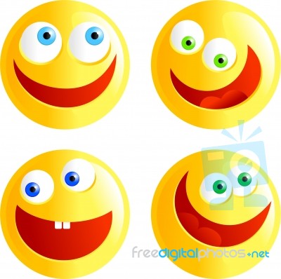 Yellow Emoticons Stock Image