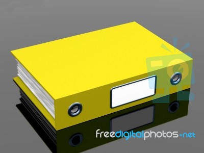 Yellow File Stock Image