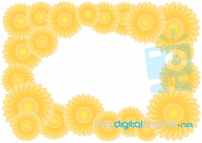 Yellow Flower Frame Stock Image