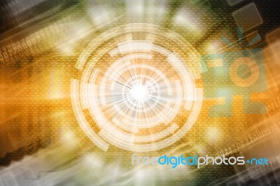 Yellow Futuristic Abstract Background Stock Image