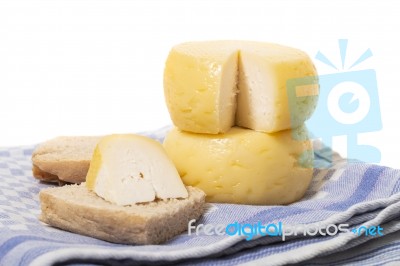 Yellow Goat Cheese Stock Photo