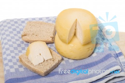 Yellow Goat Cheese Stock Photo