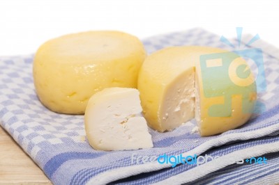 Yellow Goat Cheese Stock Photo