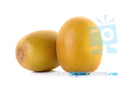 Yellow Gold Kiwi Fruit Isolated On White Stock Photo