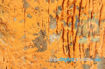 Yellow Grunge Cement Wall Stock Photo