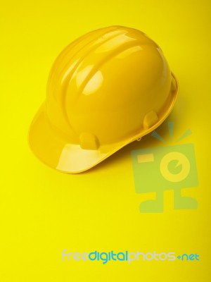 Yellow Hard Hat Stock Photo