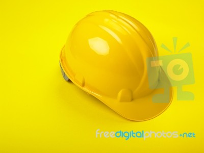 Yellow Hard Hat Stock Photo