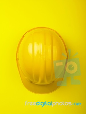 Yellow Hard Hat Stock Photo