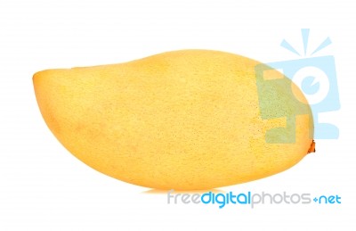 Yellow Mango Isolated On The White Background Stock Photo