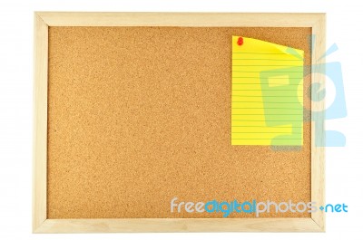 Yellow Paper Note Stock Photo