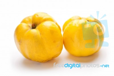 Yellow Quince pear Stock Photo