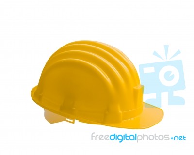 Yellow Safety Helmet Construction Stock Photo