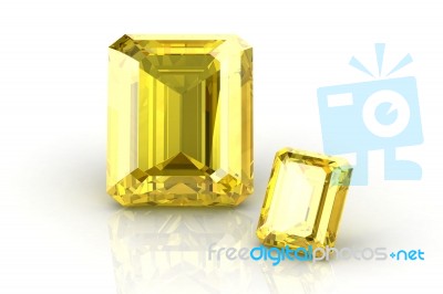 Yellow Sapphire Stock Image