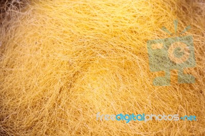 Yellow Silk Thread Stock Photo