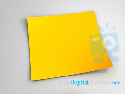 Yellow Sticky Note Stock Image