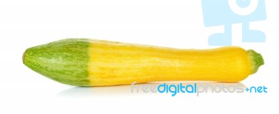 Yellow Zucchini Isolated On The White Background Stock Photo