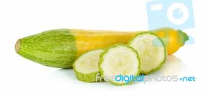 Yellow Zucchini Isolated On The White Background Stock Photo