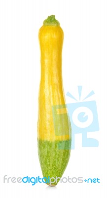 Yellow Zucchini Isolated On The White Background Stock Photo