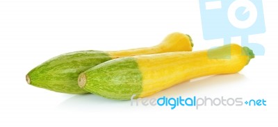 Yellow Zucchini Isolated On The White Background Stock Photo