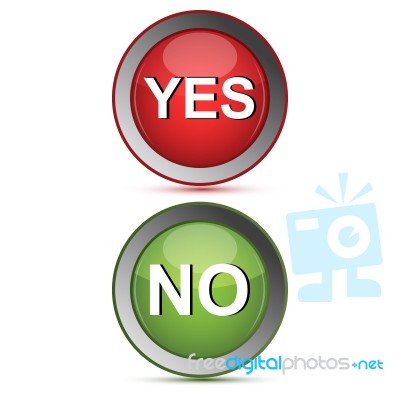 Yes And No Buttons Stock Image