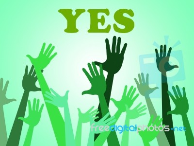 Yes Hands Means All Right And O.k Stock Image