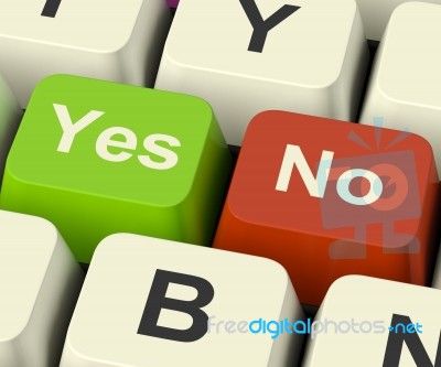 Yes No Keys Stock Image