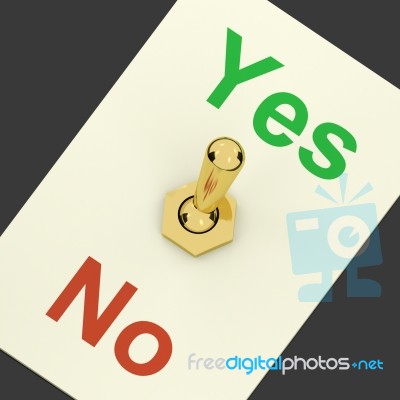 Yes No Switch Stock Image