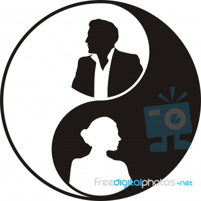 Yin And Yang - Male And Female Principles Stock Image